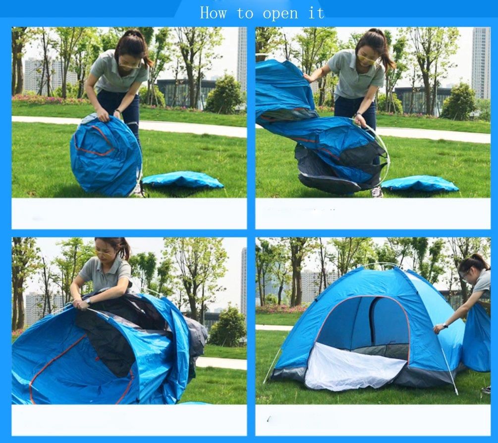 1-4 Person Breathable Camping Tents Backpacking Quick Easy Set up Tent