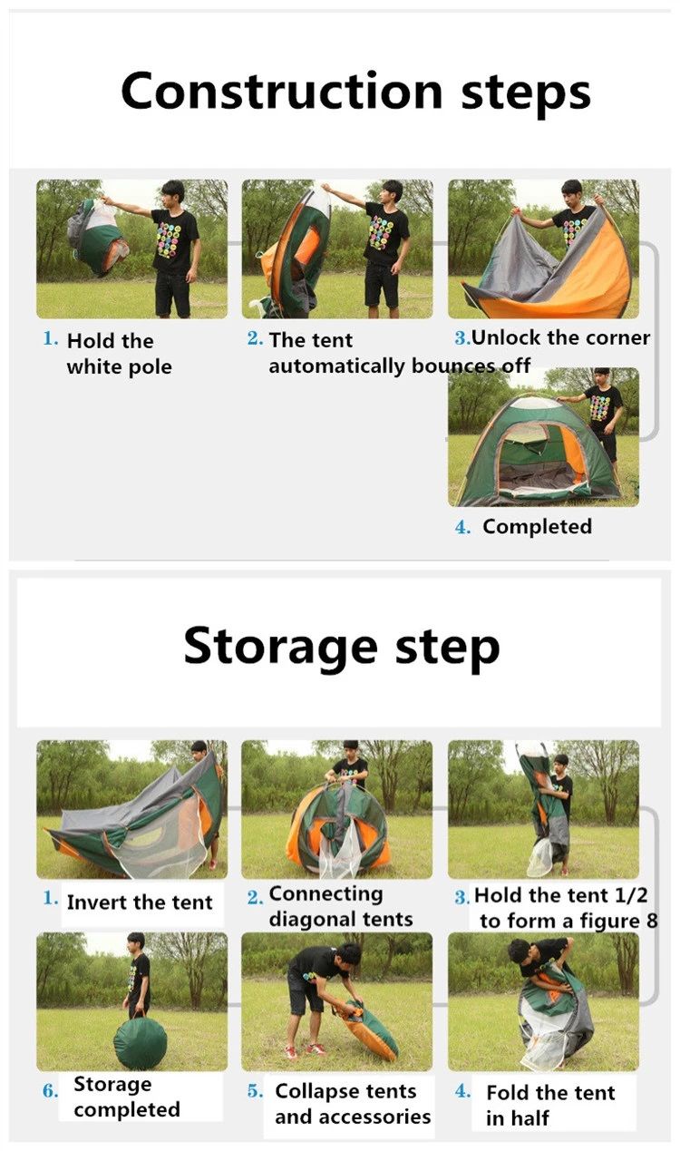 1-4 Person Breathable Camping Tents Backpacking Quick Easy Set up Tent