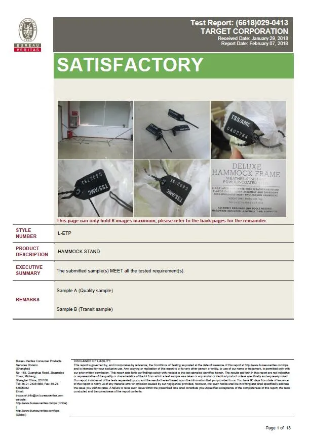 15FT Steel Tribeam Stand with Double Soft-Spun Polyester Rope Hammock Red