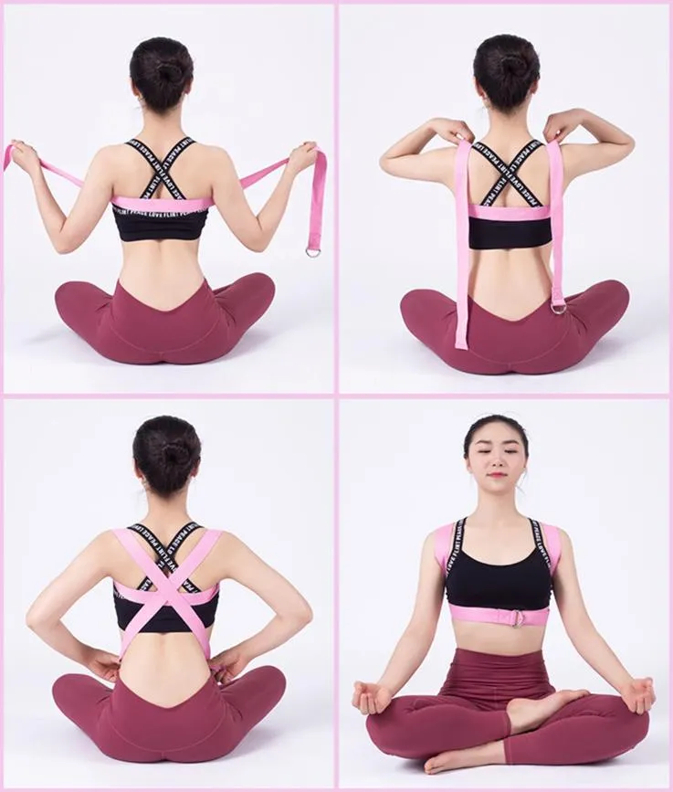 183cm Durable Custom Polyester Cotton Yoga Strap