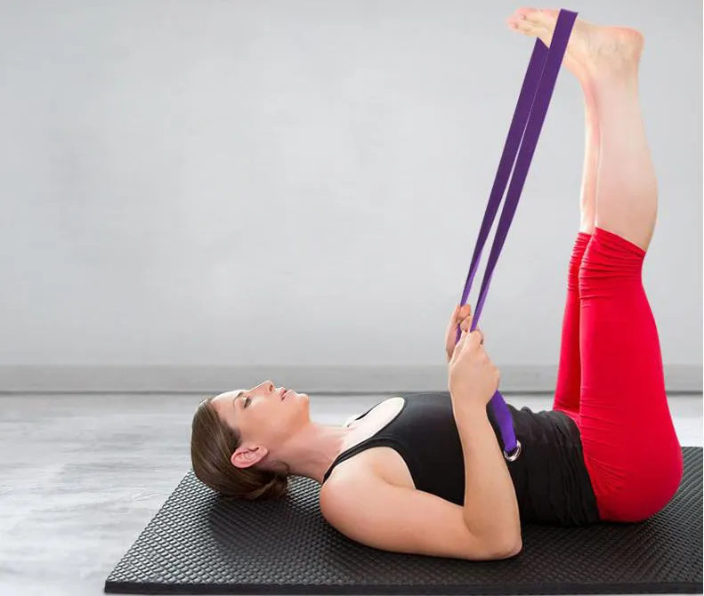 183cm Durable Custom Polyester Cotton Yoga Strap