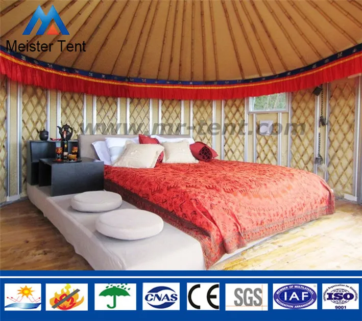 2-8m Dia Luxury Resort Yurt Tents Group with Toilet