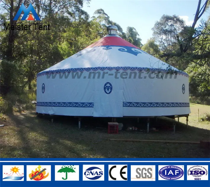 2-8m Dia Luxury Resort Yurt Tents Group with Toilet