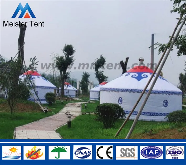 2-8m Dia Luxury Resort Yurt Tents Group with Toilet