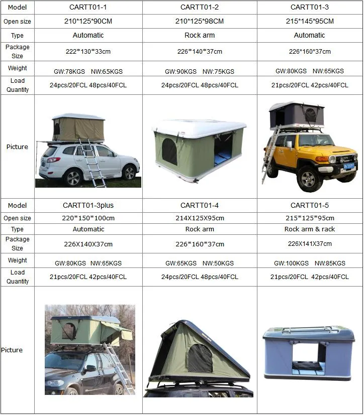 2018 Customize Folding Hard Shell 4 Season Car Roof Top Tent