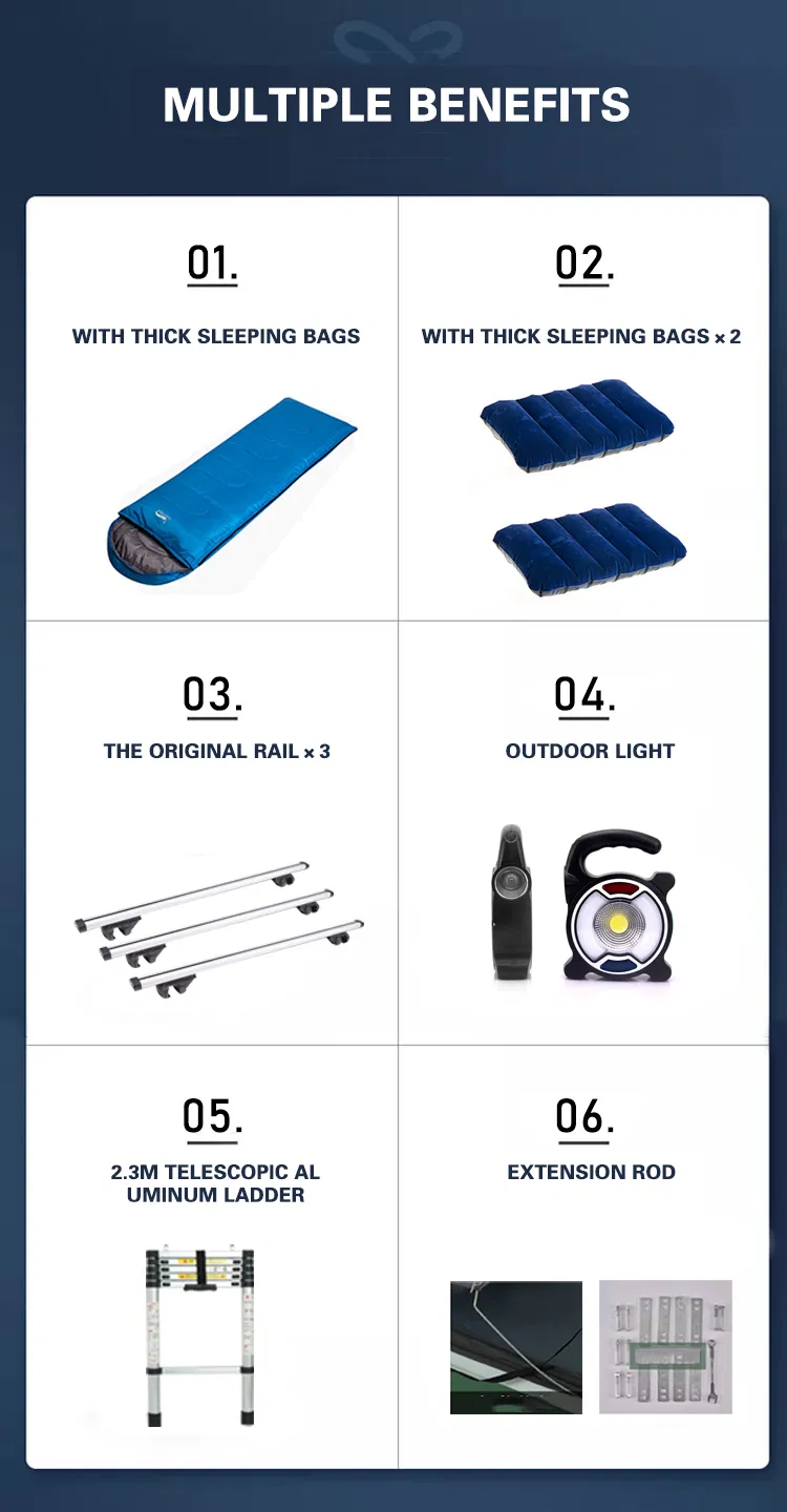 2020 New Model for Family Outdoor Camping Hard Shell Trailer Car Roof Top Tent