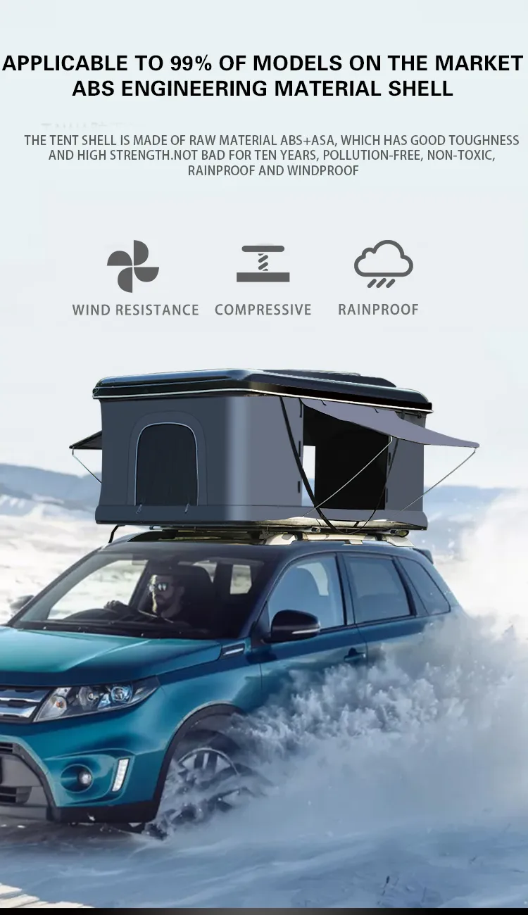 2020 New Model for Family Outdoor Camping Hard Shell Trailer Car Roof Top Tent