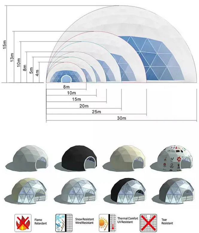 25m Diameter Outdoor Event Party Igloo Dome Tent Hot Sale