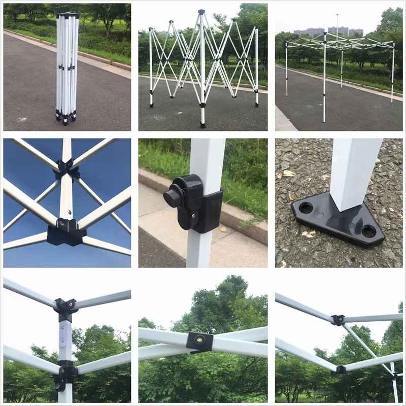 3mx3m Portable Folding Gazebo with Zipper Door