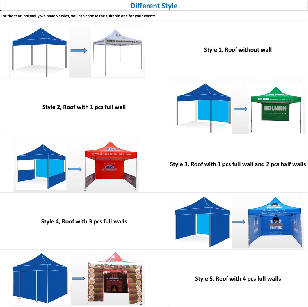 3X3m Cheap Custom Screen Printing Outdoor Folding Tent Marquee Canopy