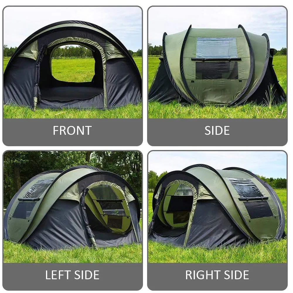 4 Person High Quality Automatic Pop up Outdoor Camping Tent, Automatic Outdoor Pop-up Tent for Camping Waterproof Tent