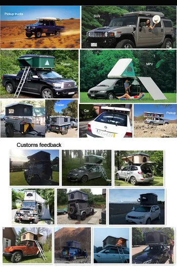 420d Anti-UV Canvas Foldable Camping Car Roof Top Tent