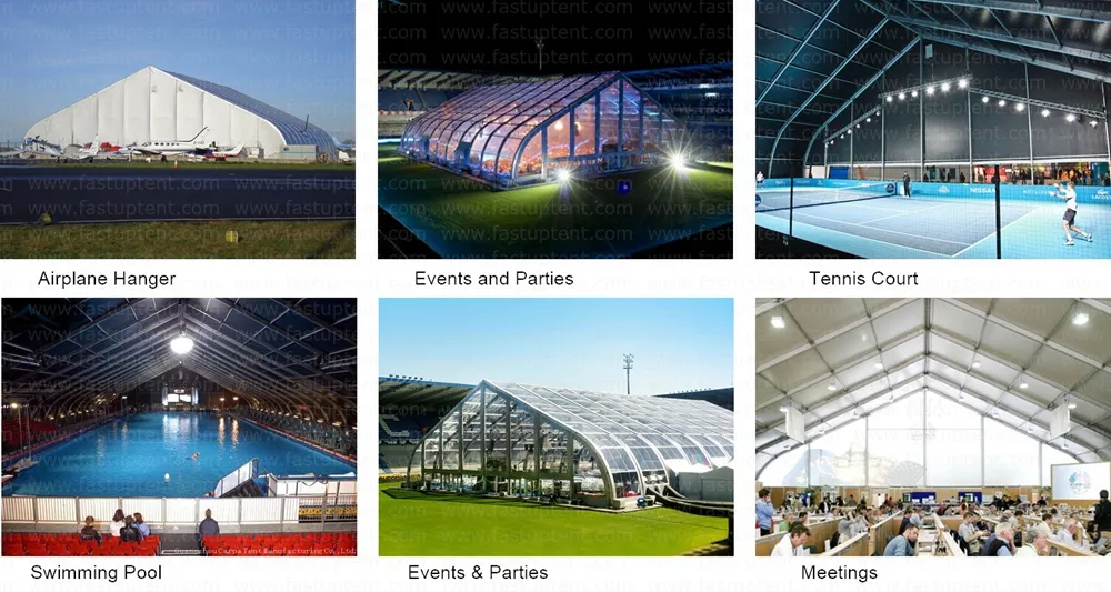 500 People Curved Outdoor Party Tents 20m 40m Wind Load 100km H