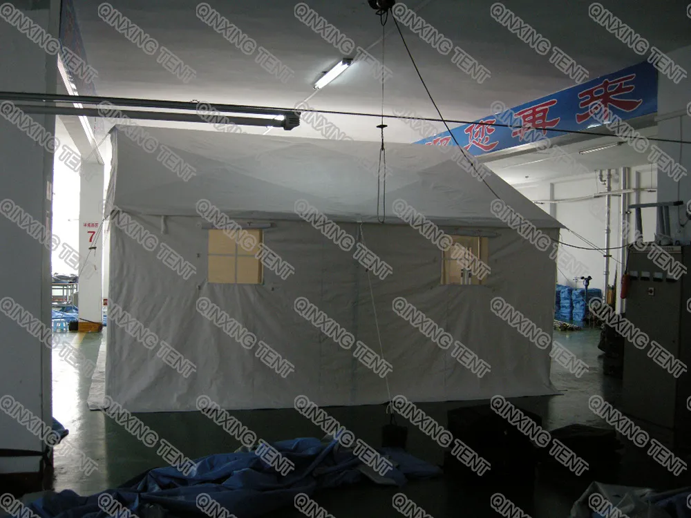 5mx5m Canvas Fabric Camping Tent/Frame Tent White or Khaki Color