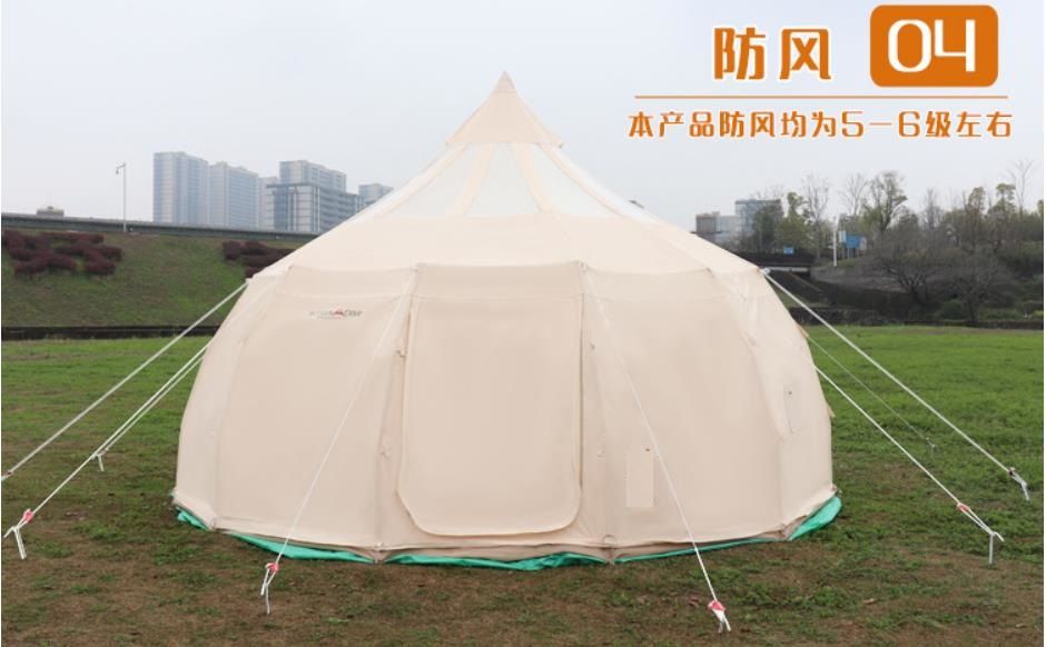 6m Glamping Durable Waterproof Luxury Canvas Bell Tent