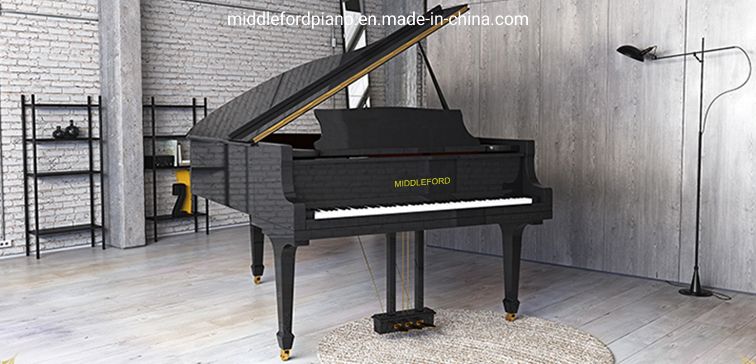 Acoustic Black Glossy Grand Piano Gp-152e