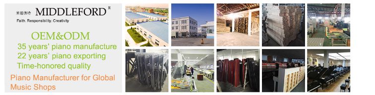 Acoustic Black Glossy Grand Piano Gp-152e