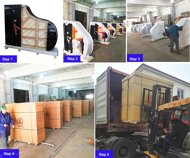 Acoustic Black Glossy Grand Piano Gp-152e