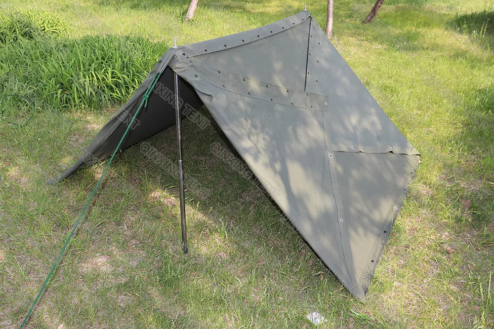 America/French/British 3-4 Persons Cotton Tent/Waterproof Canvas Tent Army Military Style Tent Single Fly Tent Pole Tent Camping Tent Easy Assemable