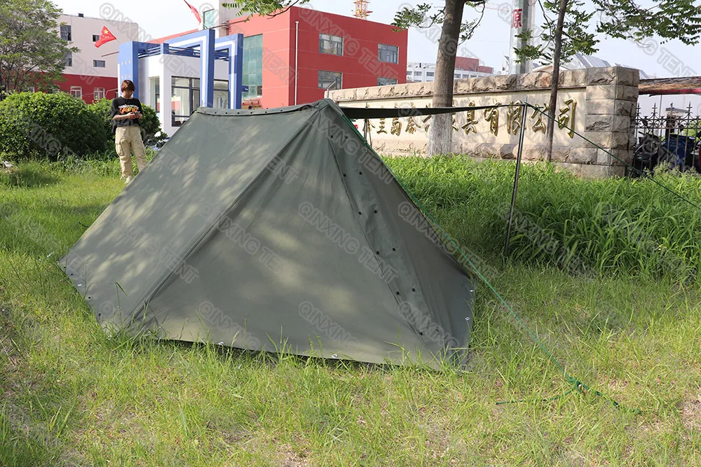 America/French/British 3-4 Persons Cotton Tent/Waterproof Canvas Tent Army Military Style Tent Single Fly Tent Pole Tent Camping Tent Easy Assemable