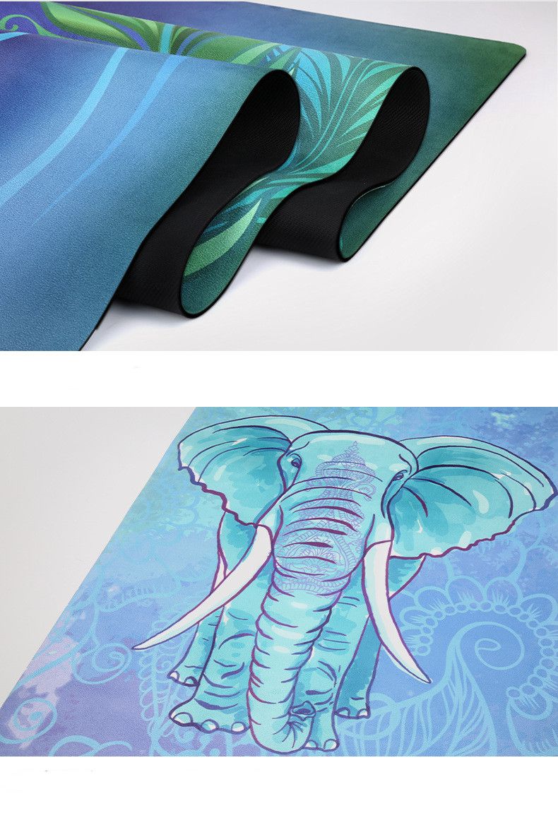 Best Quality High Density Non Slip Suede Yoga Mat Eco Friendly, Digital Print Anti Slip Recycled Yoga Mat Material Rubber