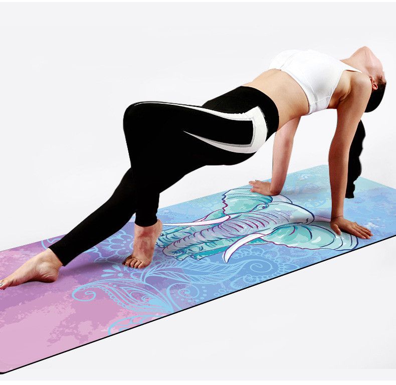 Best Quality High Density Non Slip Suede Yoga Mat Eco Friendly, Digital Print Anti Slip Recycled Yoga Mat Material Rubber