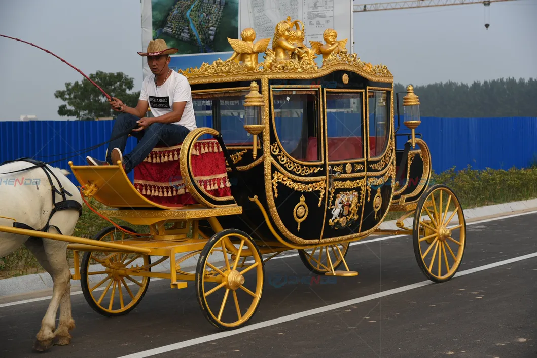 Best Selling Sightseeing Electric Marathon Royal Horse Carts/Horse Wagon/Horse Carriage for Sale