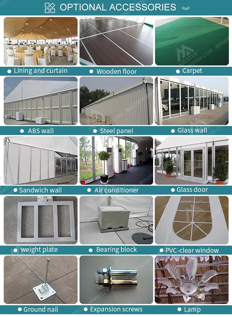 Big Aluminum Frame Party Marquee Wedding Transparent Event Tent for 1000 People