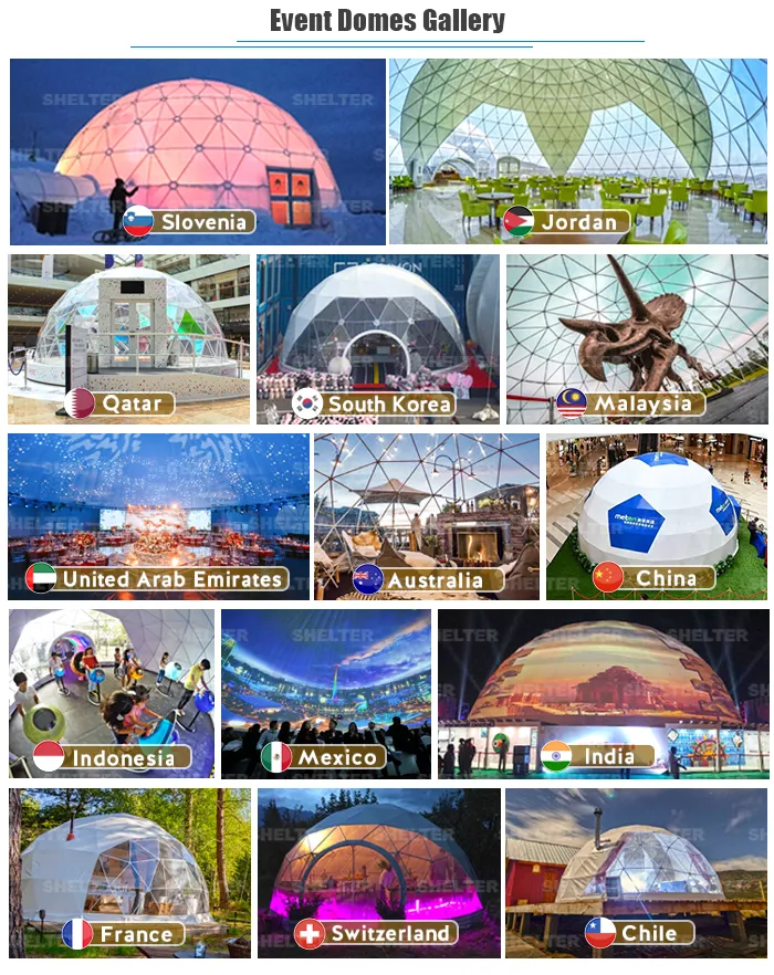 Big Durable Clear Roof PVC Geodesic Dome Tent for Sale