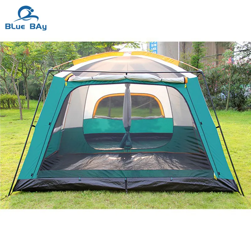 Bluebay Tent Wholesale 4-6 Person 2 Rooms Luxury Family Folding Party Event Camp Tent with Top Rainfly