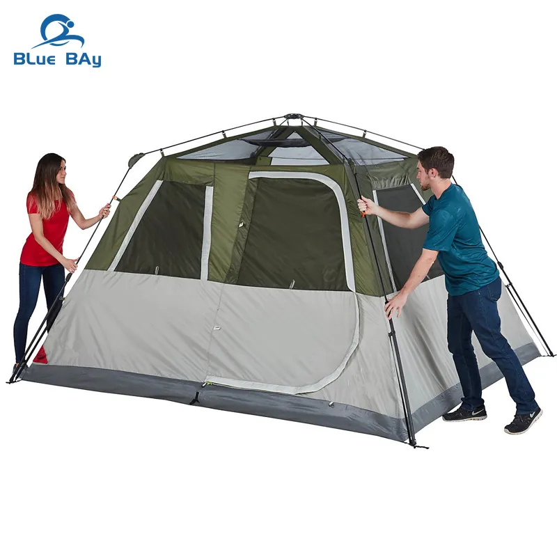 Bluebay Tent Wholesale 6-Person Double Layer Waterproof Automatic Instant Outdoor Car Roof Top Camp Tent for Family Hiking