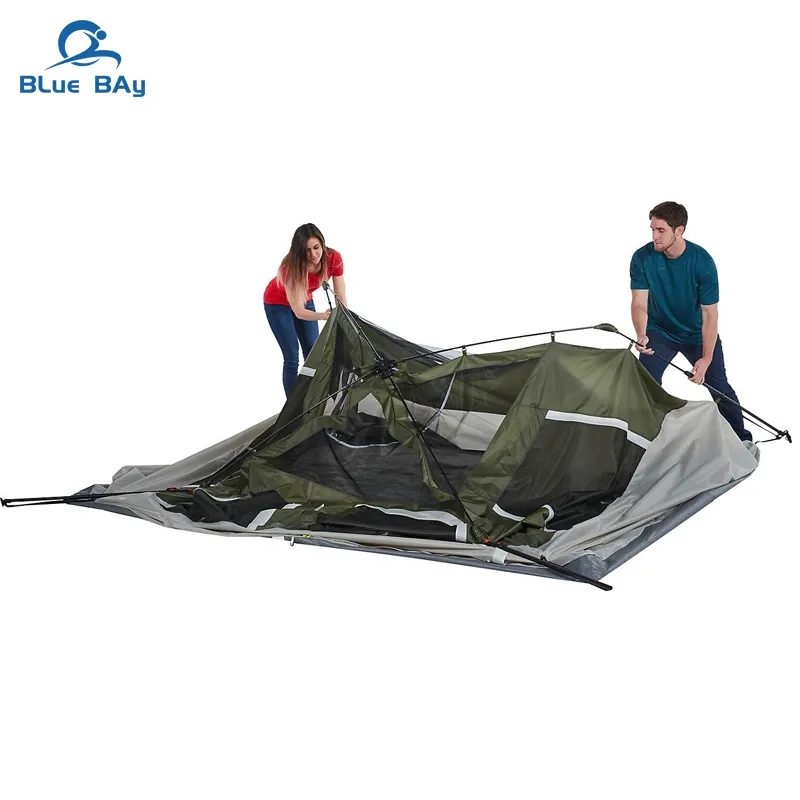 Bluebay Tent Wholesale 6-Person Double Layer Waterproof Automatic Instant Outdoor Car Roof Top Camp Tent for Family Hiking