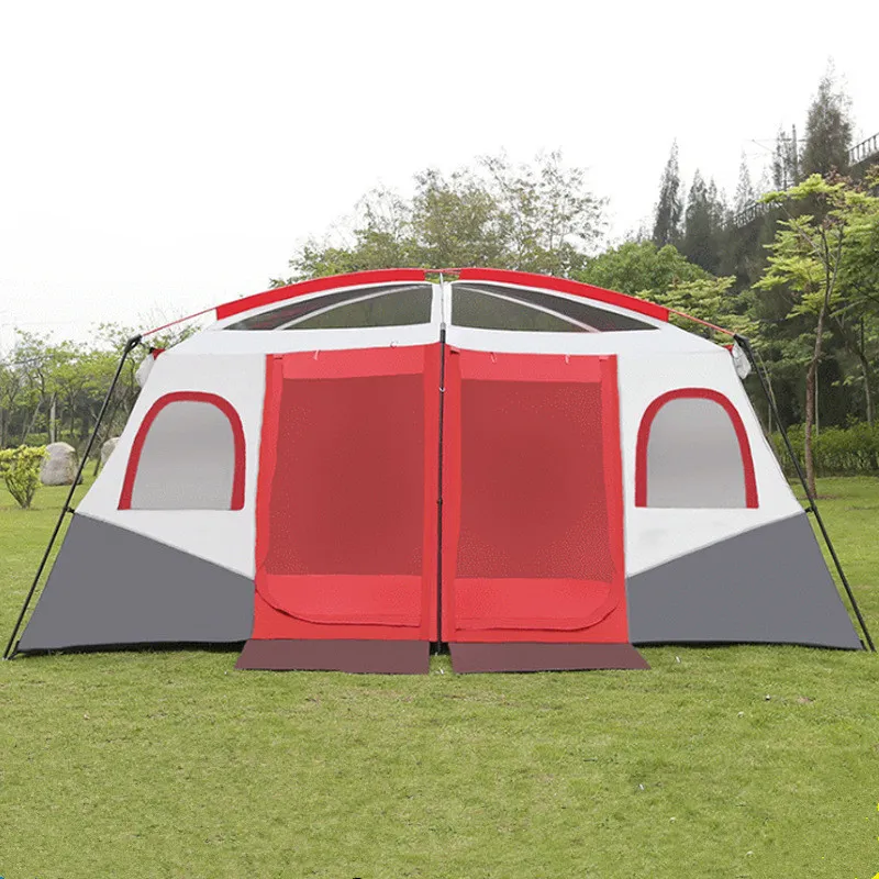 Bluebay Tent Wholesale 8-12 Persons Outdoor Large Space Double Layers 2 Rooms Family Camp Tent