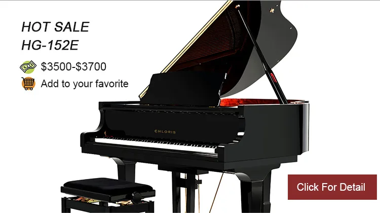 Clear Acrylic Baby Grand Piano for Sale Chloris Hg168 Silver with Sliver Acrylic Piano Bench