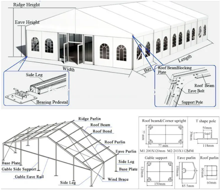 Clear Span 30 Meter PVC Luxury Outdoor Event Tent for Sale