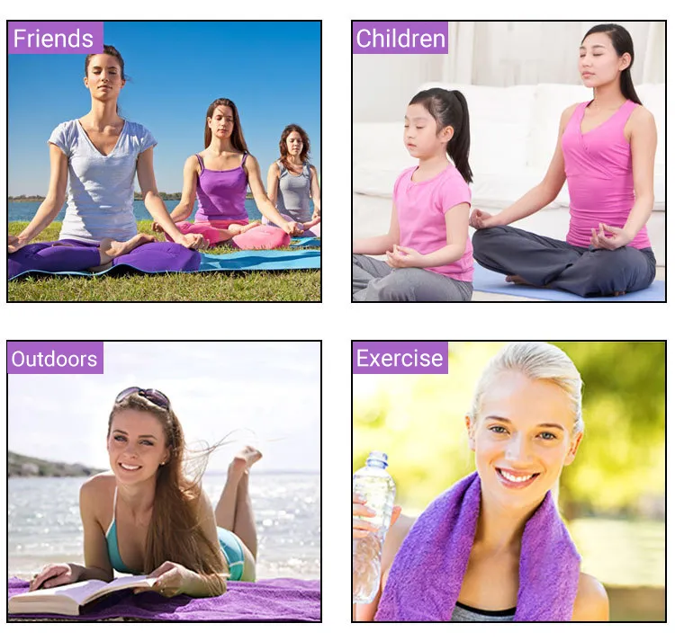 Custom Hot Yoga Mat Towel Texture 100% Absorbent Odorless Microfiber Hot Yoga and Pilates Yoga Towel Non Slip