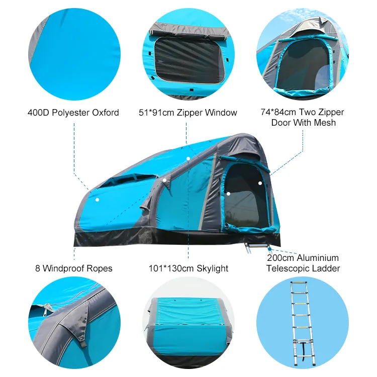 Custom New Picnic 4X4 Vehicle Campers Inflatable Roof Tent with 2-3 Person