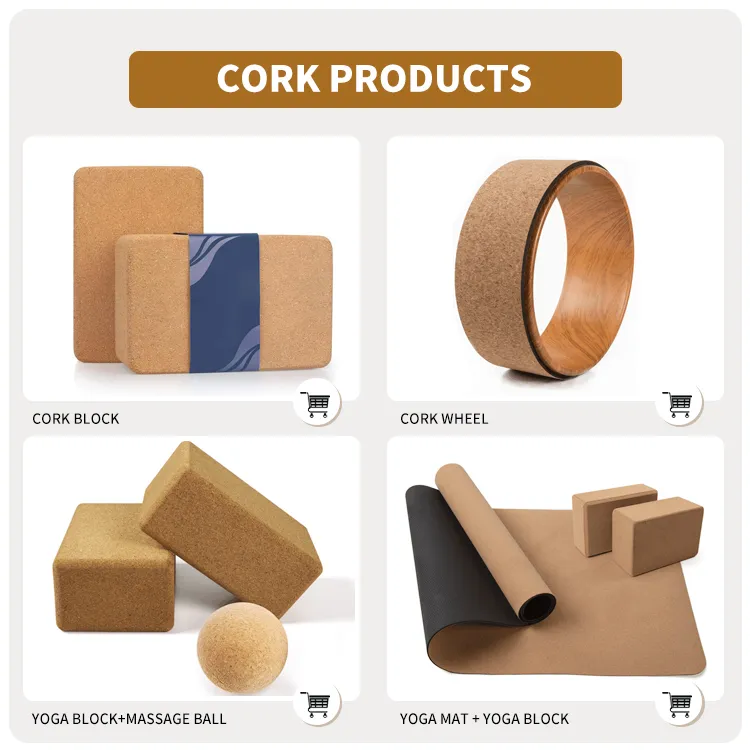 Custom Print Label 100% Eco Friendly Organic Gym Fitness 5mm Natural Rubber Cork Yoga Mat