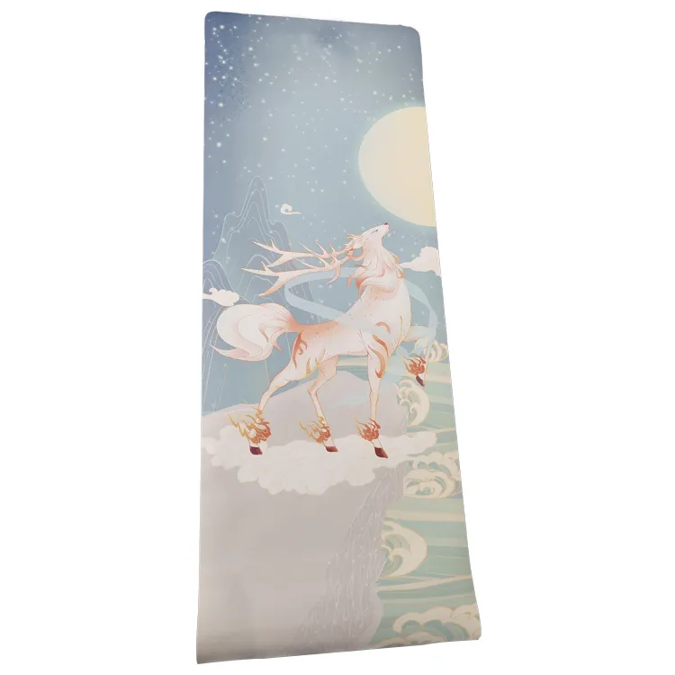 Custom Printed New Design Suede Yoga Mat Organic Factory