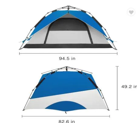 Customized Canopy Tent Waterproof Pop up Camping Tent 4 Person Outdoor