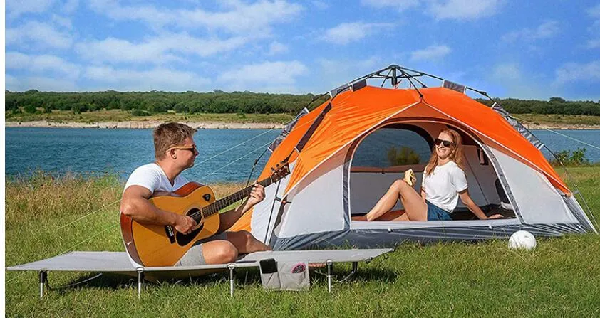 Customized Canopy Tent Waterproof Pop up Camping Tent 4 Person Outdoor