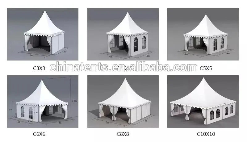 Customized Size Aluminum High Peak Backyard Events Pagoda Tent