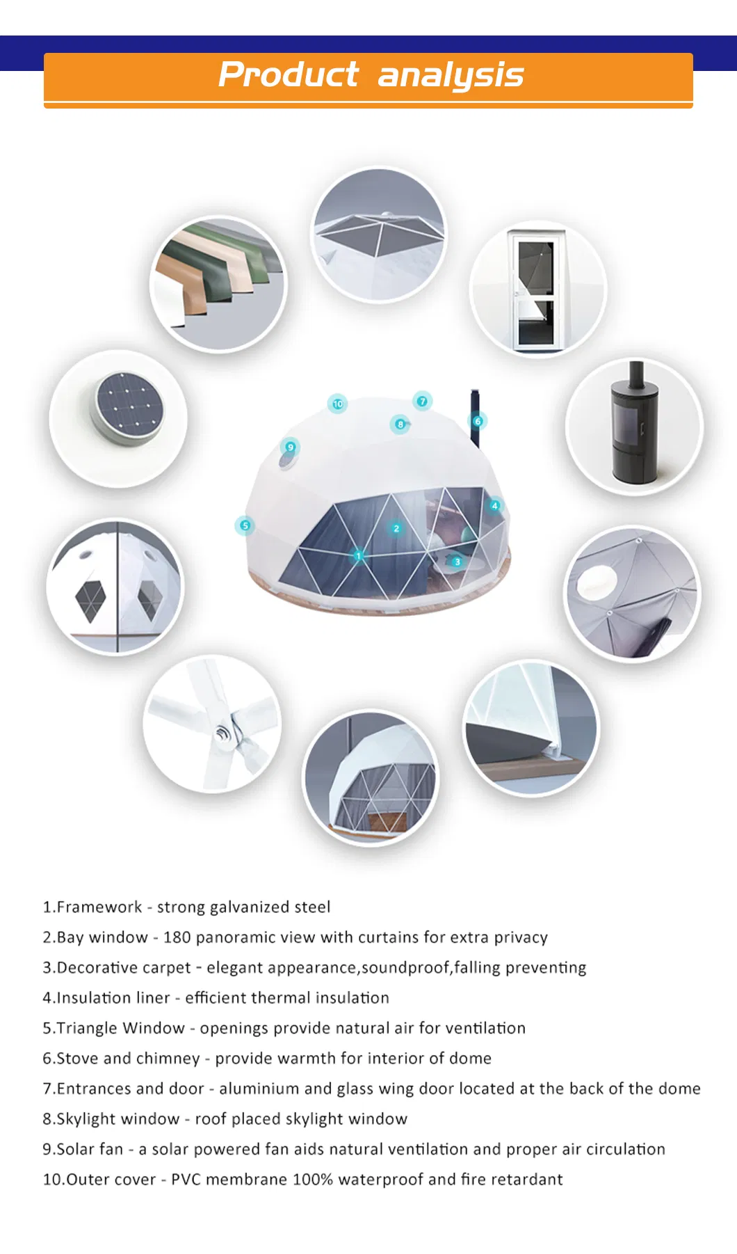 Customized Yoga Dome Tent for Sports Exercise