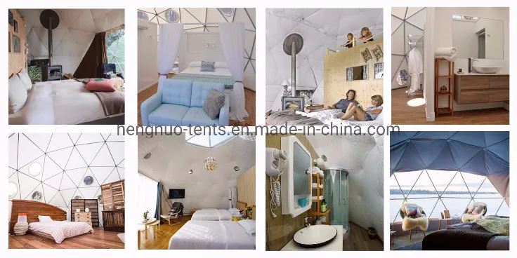 Diameter 6m Winter Luxury Glamping Hotel Outdoor Dome Camping Tent