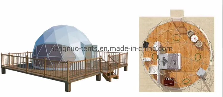 Diameter 6m Winter Luxury Glamping Hotel Outdoor Dome Camping Tent