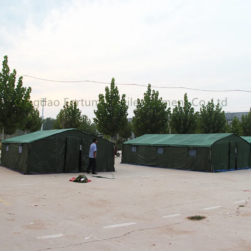 Disaster Relief Tent with Cotton Insulation Army Green Camouflage Multi-Purpose Tent