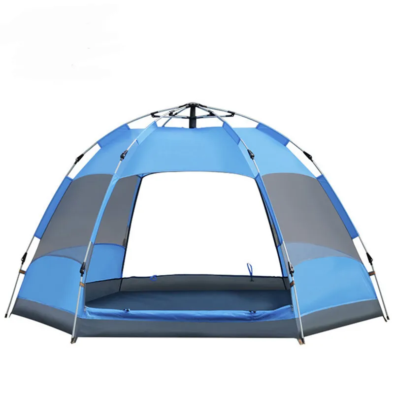 Double Layer Automatic 3-5 Person Hexagonal Outdoor Tent