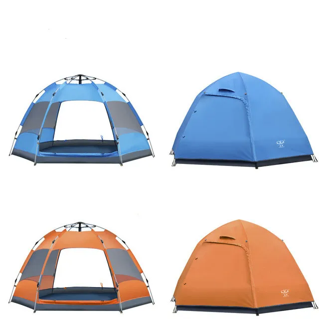 Double Layer Automatic 3-5 Person Hexagonal Outdoor Tent