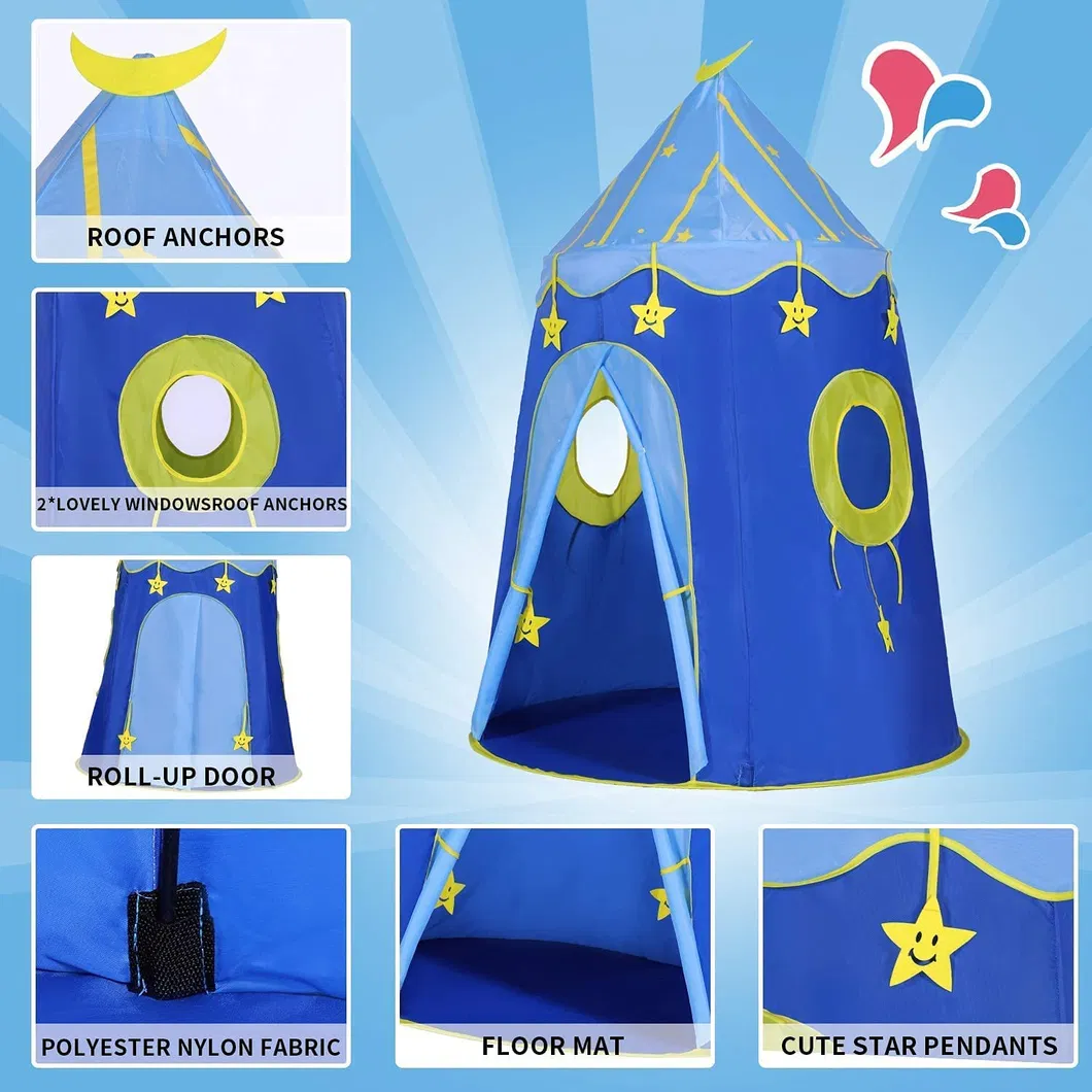 Durable 420d Oxford Fabric Pink Children Sleep Toy Tents for Kids Christmas Gifts