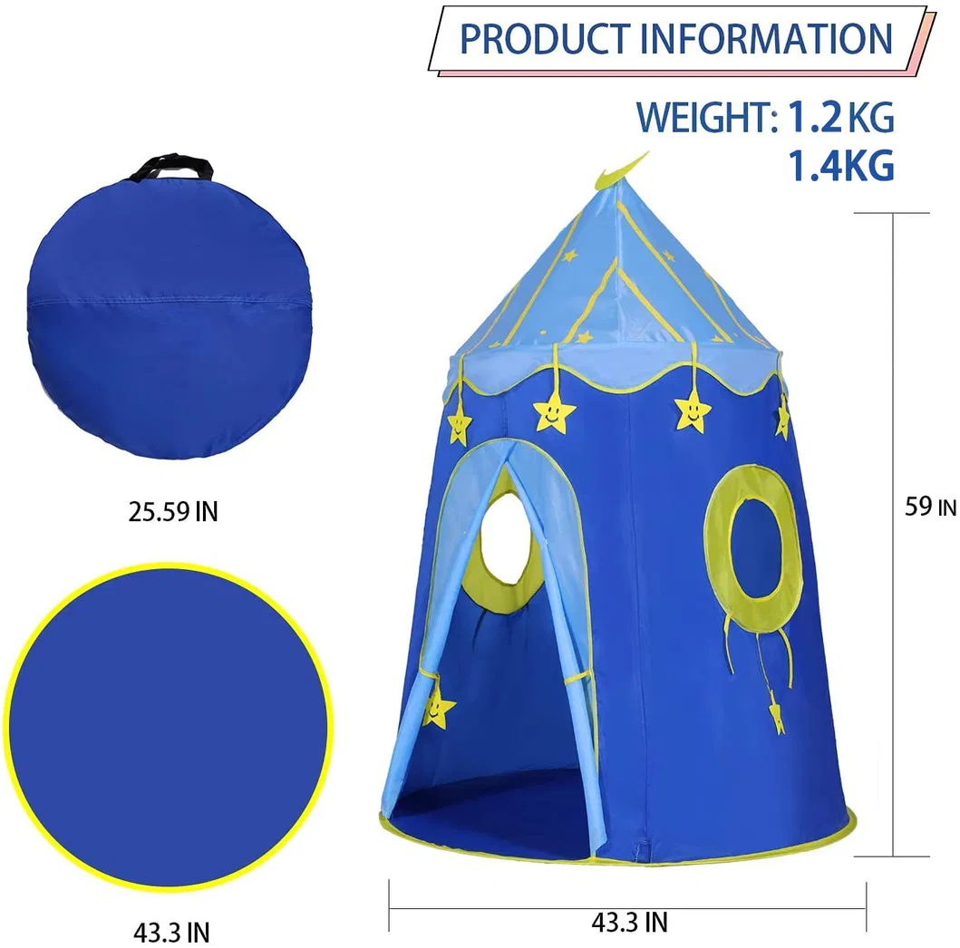 Durable 420d Oxford Fabric Pink Children Sleep Toy Tents for Kids Christmas Gifts